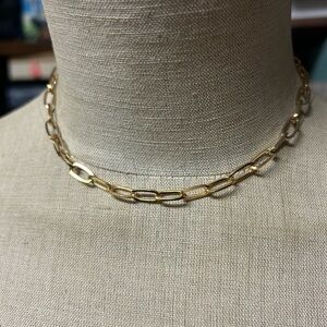 Stainless‎ Gold Chain NecklaceToned Paperclip choke